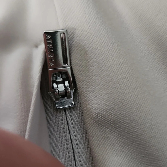 Athleta Cosmic hi-low knee - high beige skirt  size Medium - Picture 3 of 8